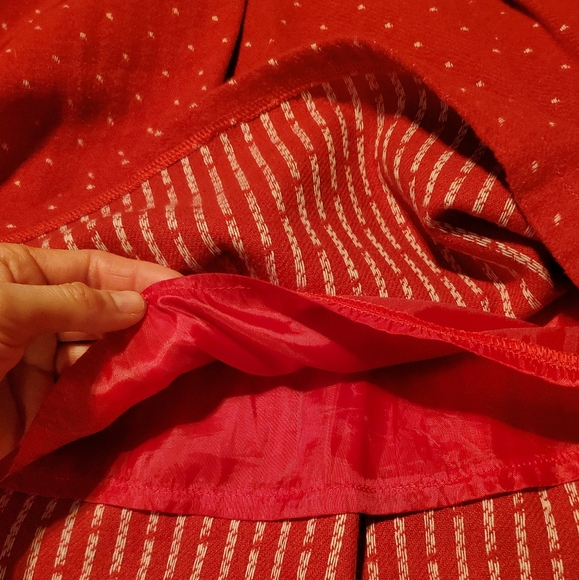 Vintage 60's Red Sweetheart Dress sz S - Picture 8 of 10